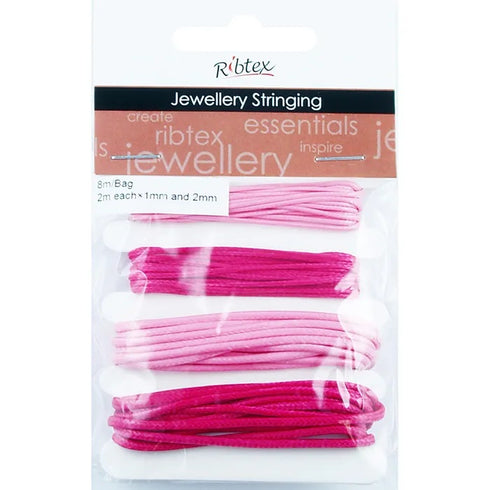1mm & 2mm Waxed Cord (available in 6 colours)